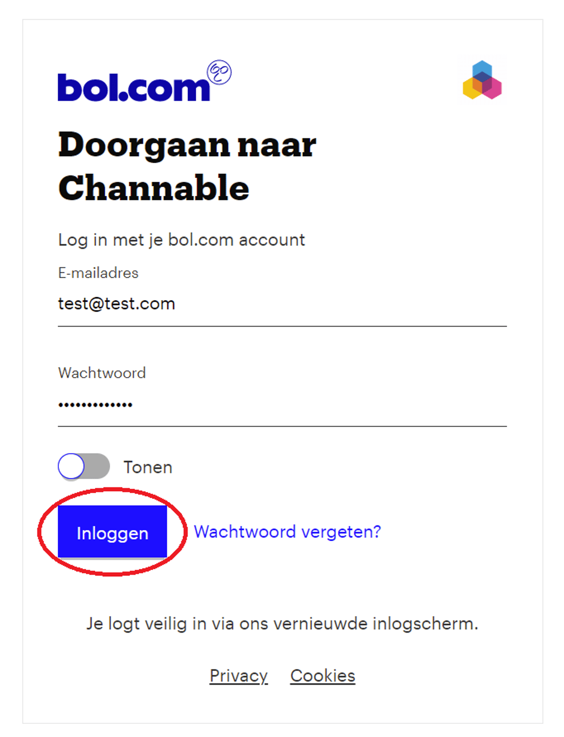 Log in