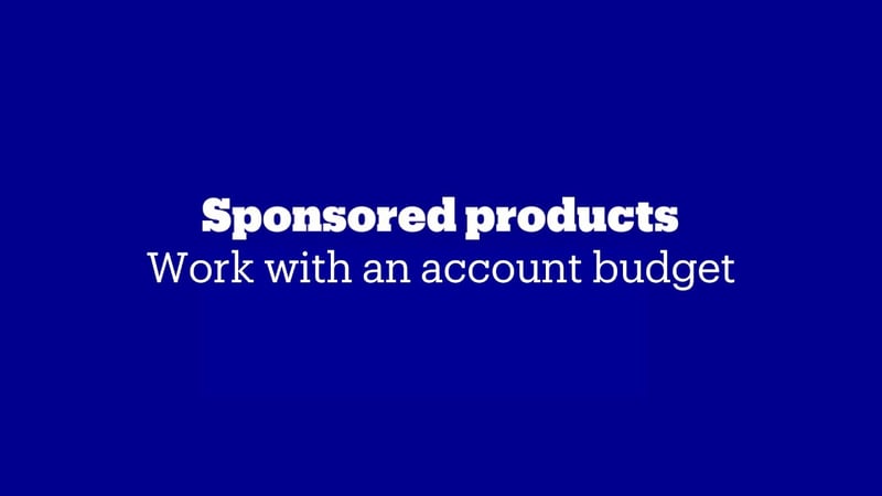 Create account budget