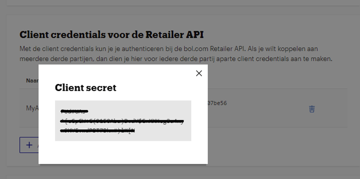Client secret