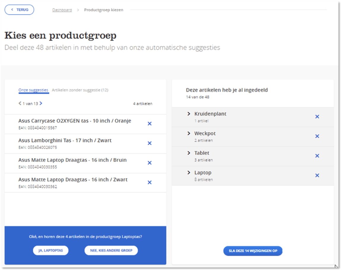 Kies een productgroep