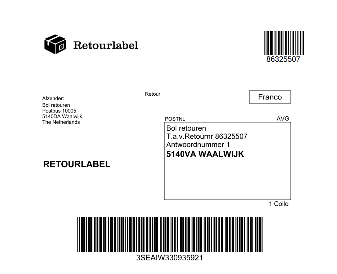 Rücksendeetikett