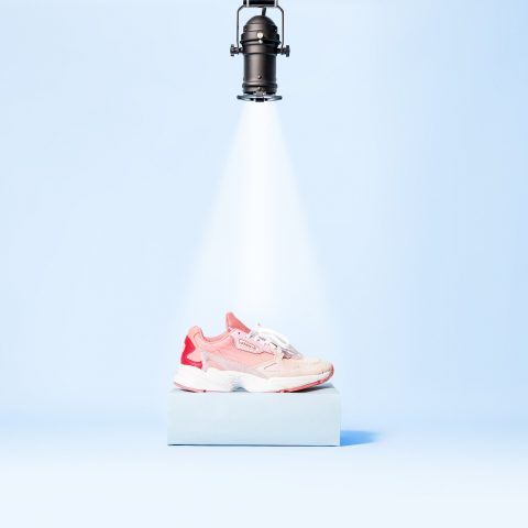 Roze schoen in de spotlight