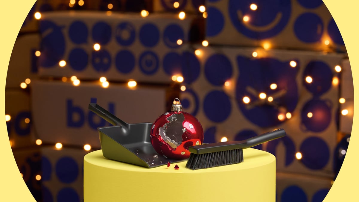 Gebroken kerstbal.