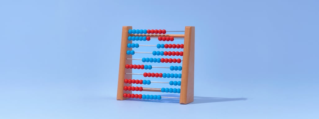 telraam op een blauwe achtergrond
