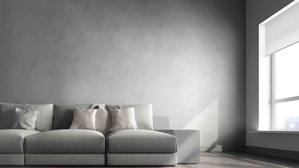 woonkamer met betonlook muur woonkamer met betonlook muur