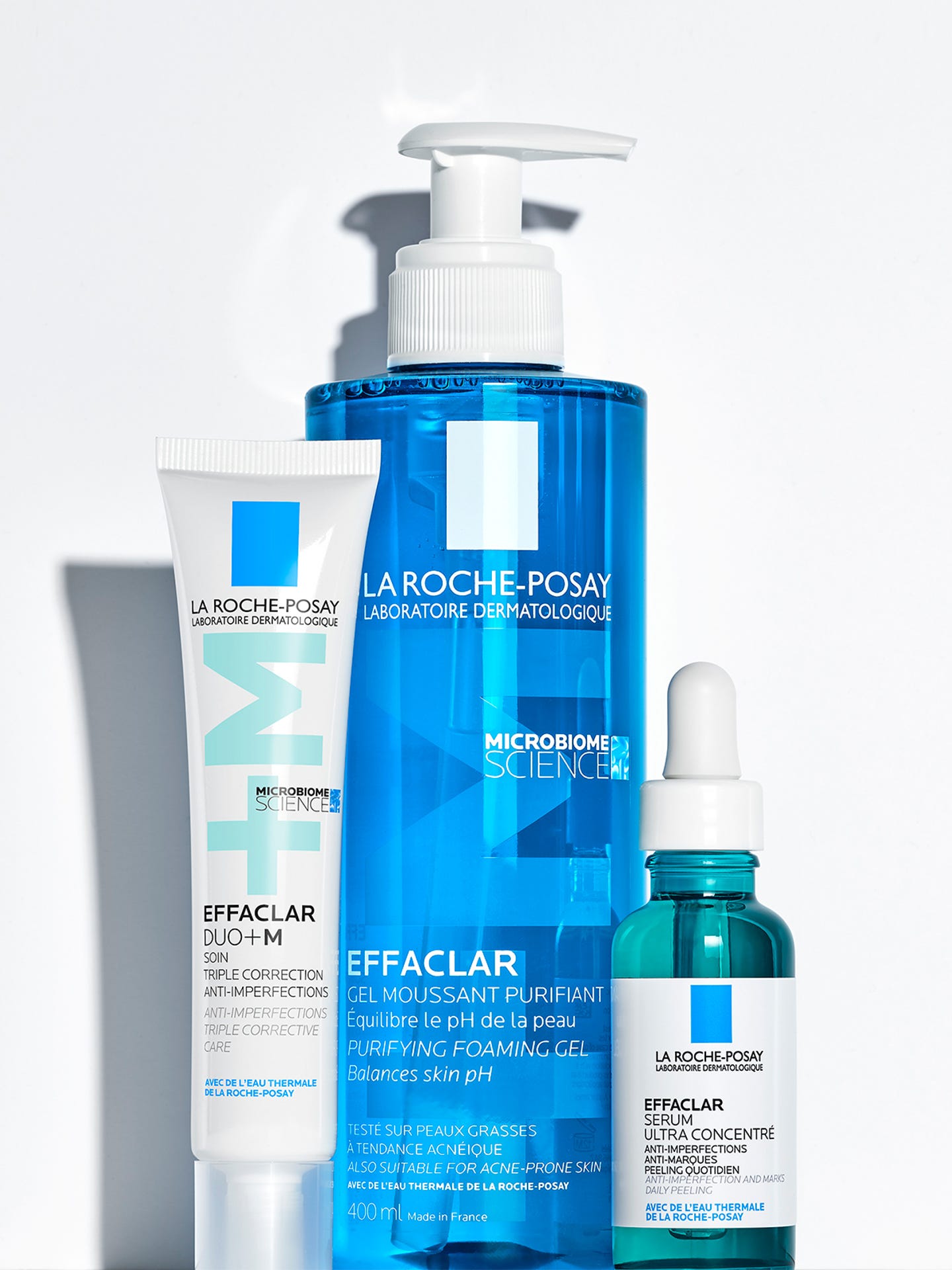 la roche posay effeclar producten naast elkaar