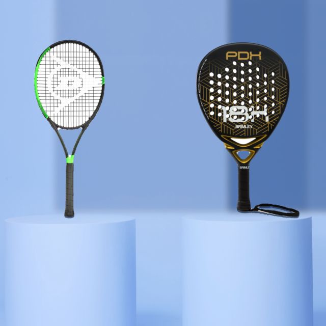 Dunlop Tennisracket en padel racket