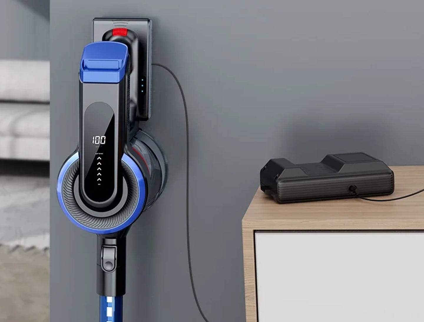 Steelstofzuiger opladen