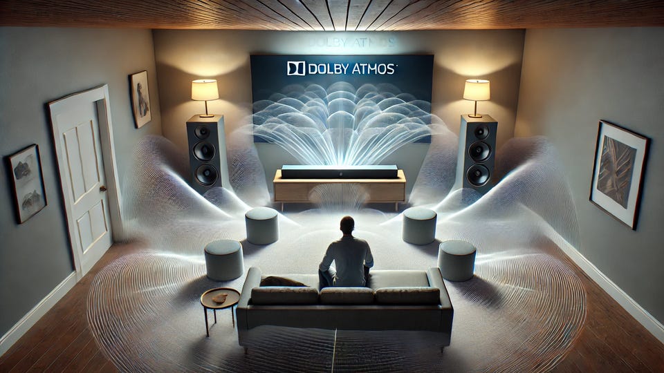 DALL·E 2024-12-05 07.45.34 - A general representation of Dolby Atmos in a living room setup. Show a viewer sitting on a couch in front of a TV with only a soundbar as the audio so.webp DALL·E 2024-12-05 07.45.34 - A general representation of Dolby Atmos in a living room setup. Show a viewer sitting on a couch in front of a TV with only a soundbar as the audio so.webp