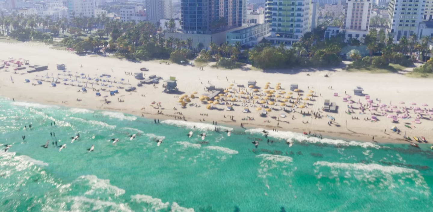 Het strand van Vice City in GTA 6
