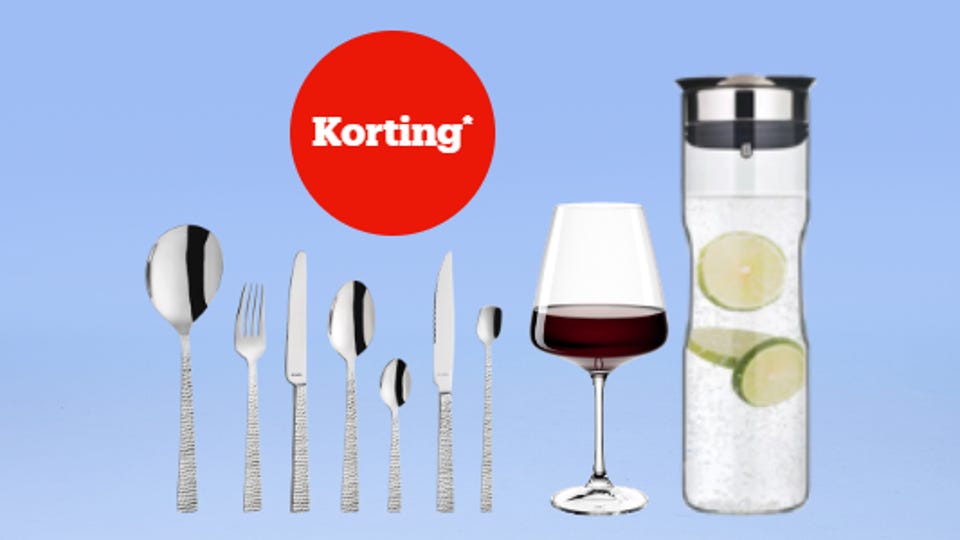 Korting op Tafelaankleding, glazen & bestek - oktober woonmaand Korting op Tafelaankleding, glazen & bestek - oktober woonmaand