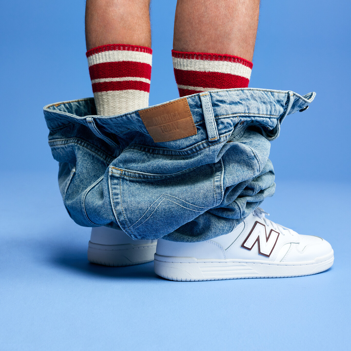 Witte New Balance sneakers